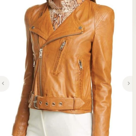 Smythe Pagoda Lambskin Black Leather Jacket - Picture 6 of 8